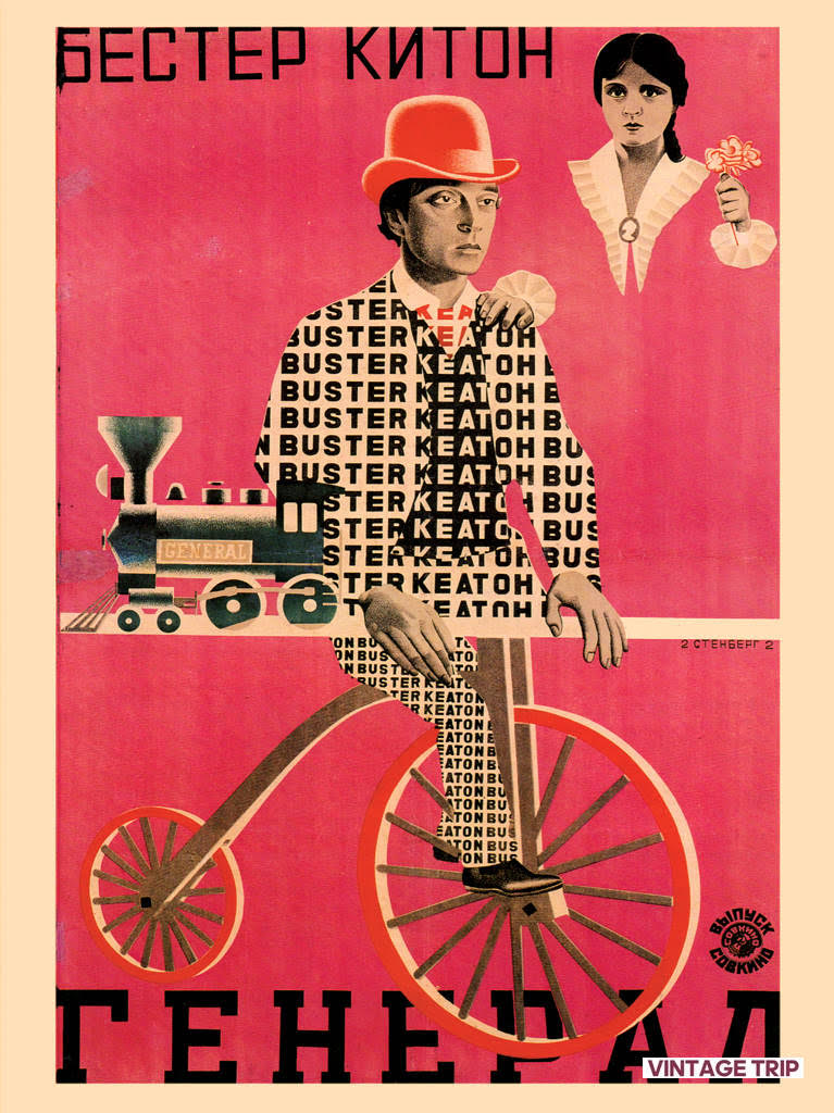 Buster Keaton-Russian Avant-Garde Poster