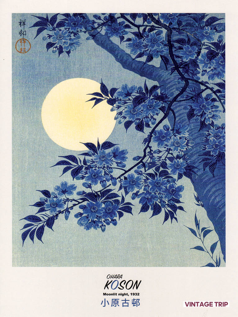 Ohara Koson-Moonlit Night Poster