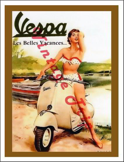 Vespa-Les Belles Vacances Poster