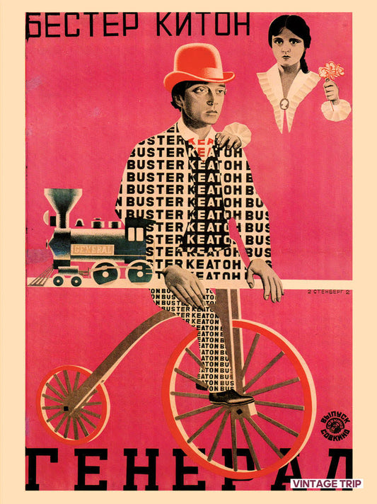 Buster Keaton-Russian Avant-Garde Poster